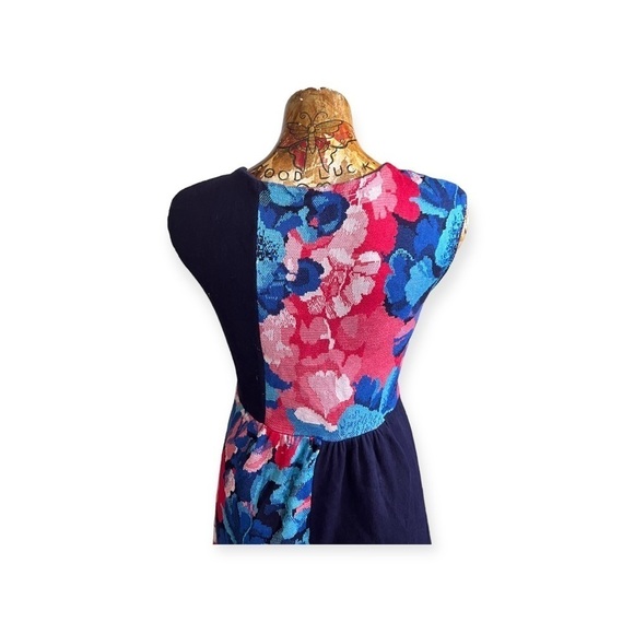 Leifsdottir dress floral pink blue small cotton silk blend - Picture 5 of 7